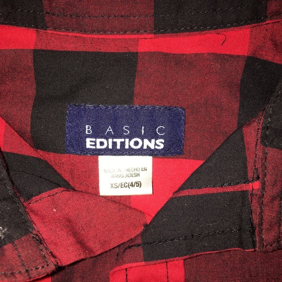 Boys Basic Editions Collared Shirt Sz XS 4/5 - Picture 4 of 4